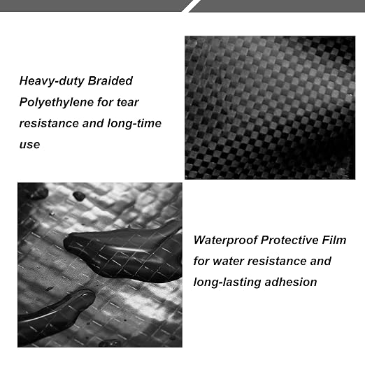 PlusRoc RV Underbelly Material RV Underbelly Tape Waterproof Flex Belly Tape with Permanent Sealing Adhesive for Mobile Home, Camper Travel Trailer, Tear Repair Patch(7.87'' x 20')