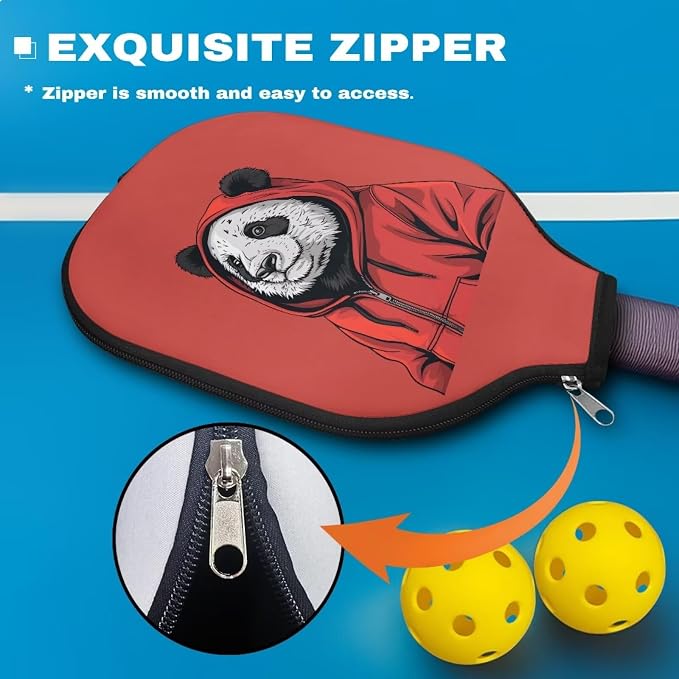 Pickleball Paddle Covers Only for Men and Women Zipper Closure Protection and Decoration
