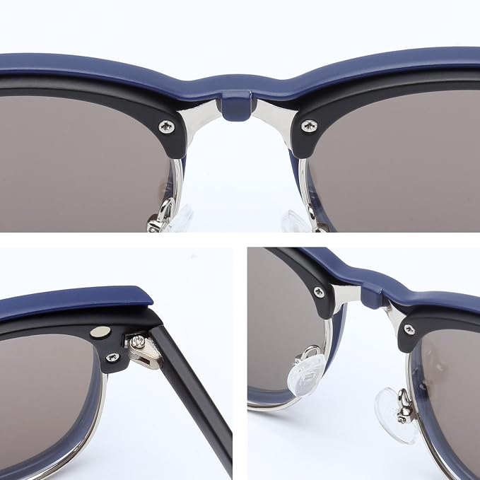 JIM HALO Magnetic 5Pcs Polarized Clip-on Sunglasses Plastic Frame for Night Driving