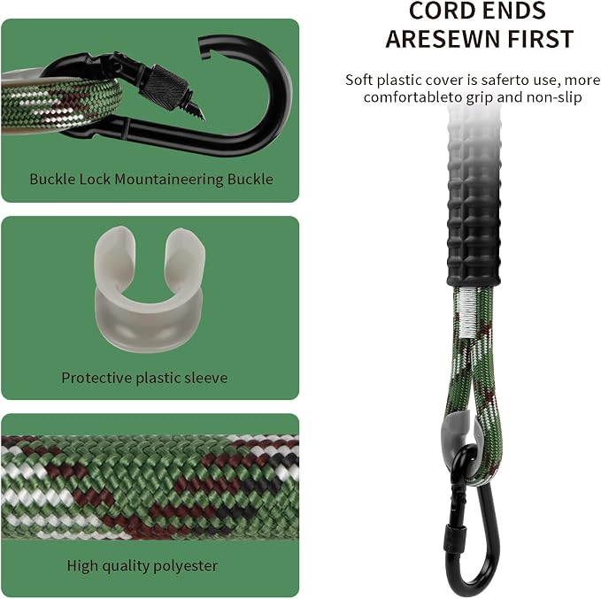 Heavy Duty Tree Swing Ropes Hammock, Adjustable Extendable Hanging Straps, Carabiners 1000lbs for All Swings Hammock Playground Set Accessories 7.25ft(87") of 2, Green