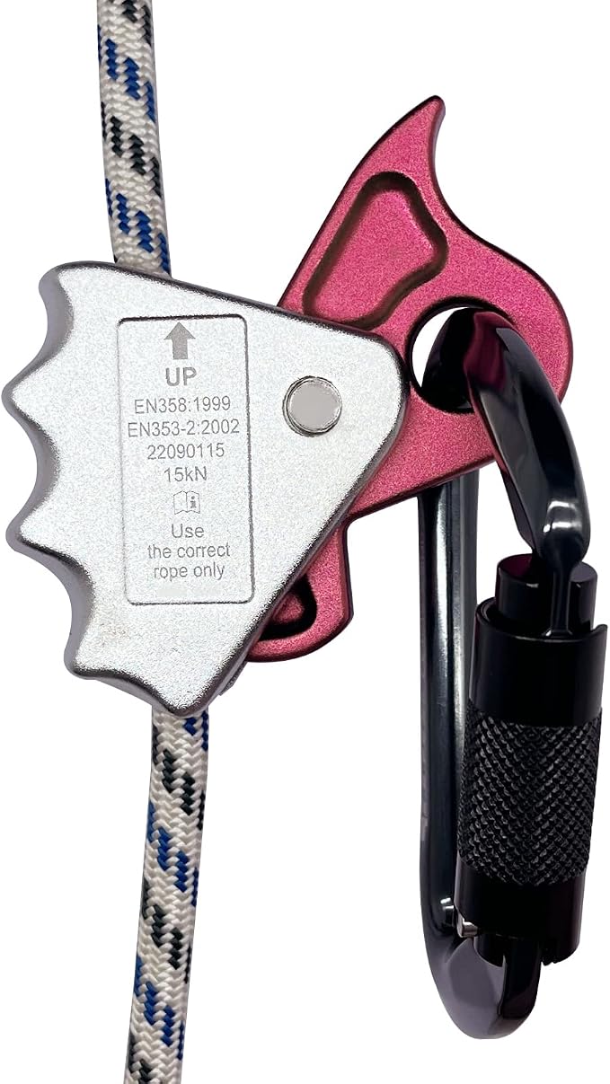 Detachable Climbing Ascender 15kN Rope Grab Ascender, Flip Line Adjuster, Fall Protection Belay Device for Rock Climbing,Tree Arborist/Fit for 11~13 MM Rope
