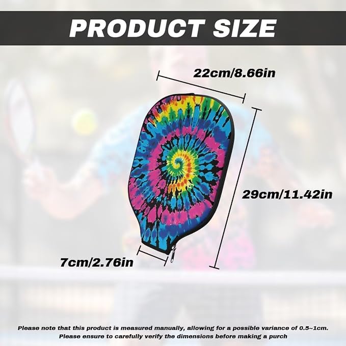 Pickleball Paddle Covers, Fits Standard Pickleball Racquets, Durable Zippered Paddle Cover Universal 8.6 x 11.4Inch