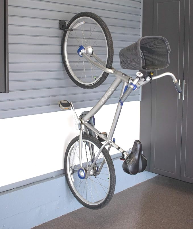 HandiWall 5" Bike Hook with Locking Bracket for Bike Storage on Garage Slatwall Panels