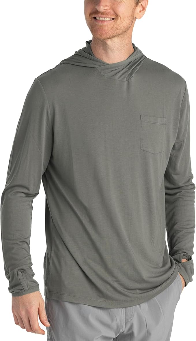 Free Fly Men's Lightweight Hoodie - UPF 20+ Sun Protection Hoodie for Men - Breathable Long Sleeve Sun Shirt for Fishing