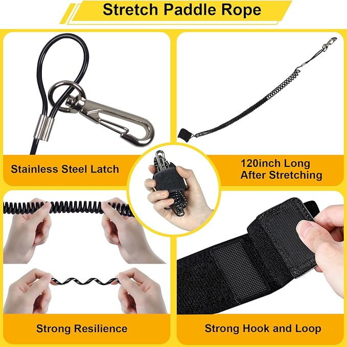 Kayak Paddle for Adults,70 to 95in Paddle Board Paddles Telescopic Frosted Pipe Shaft Kayaking Boating Canoeing with 1 Free Paddle Leash Double Oar Float Paddle Sturdy Durable