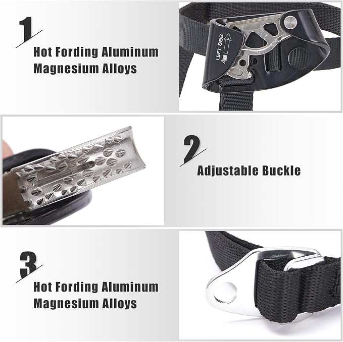 SOB Quick Step Foot Ascender,Outdoor Rock Climbing Tree Arborist, Mountaineering Equipment Climbing Rappelling Device for 8-13mm Rope