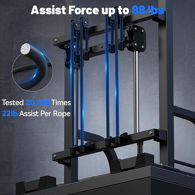 Sportsroyals Power Tower Pull Up Bar Station, 450LBS Stable Pull Up Dip Station for Home Gym Strength Training Equipment | FED Fitness