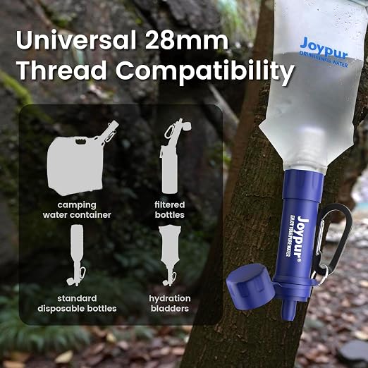 Water Filter Straw, Portable Personal Water Filtration System, Emergency Survival Water Purifier for Camping, Hiking, Backpacking, Travel, Family Outdoor Activities and Emergency Preparedness