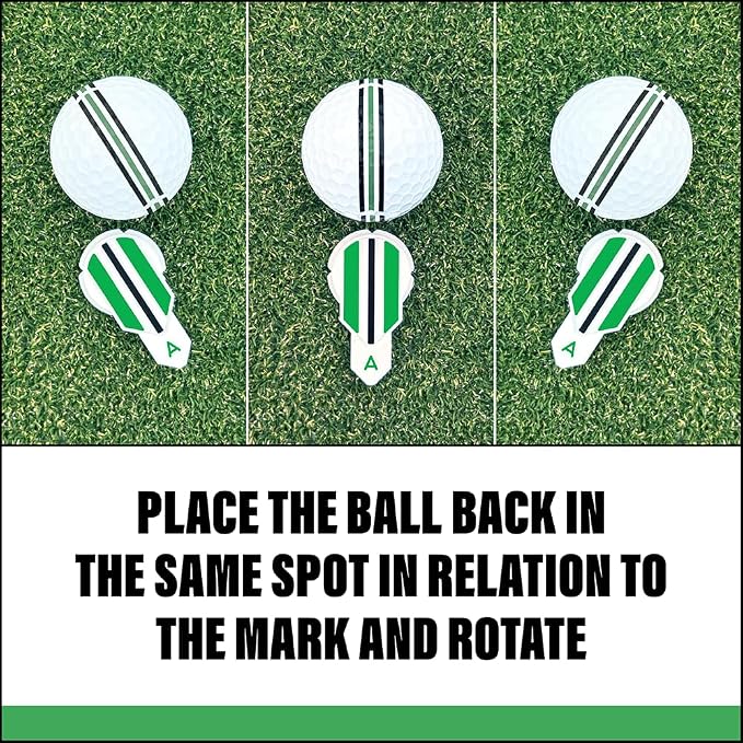 Putting Alignment Aid Tool - Golf Ball Marker - Rotate to Aim - Golf Gift Accessory for Men & Women Golfers - USGA Compliant
