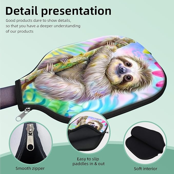 Pickleball Paddle Cover- Premium Water-Resistant Racket Sleeves with Reinforced Zippers, Universal Fit for USAPA Standard Paddles, Extra Padding Protection 6