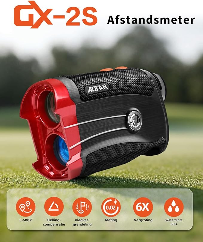 AOFAR GX-2S Rangefinder for Golf & Hunting with Slope and Angle Switch, Flag-Lock with Vibration, Horizontal Distance, 600/1000 Yards Distance Measuring Range, 6X Waterproof, Free Battery