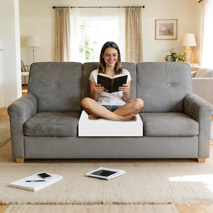 High Density Upholstery Foam 6" X 24" X 24", 3PCS Couch Cushion Replacement - 45D Density 70 ILD (Firm), Square Foam Padding for Chairs, Cut to Size Foam Replacement Cushion for Sofa Chair Bench