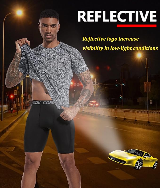 Boyzn 1, 3, 5 or 7 Pack Men's Workout Running Shirts, Dry Fit Moisture Wicking T-Shirt, Gym Athletic Short Sleeve Tee Shirts