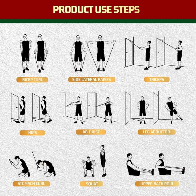 VEICK Resistance Bands Set, 10-150 LBS Stackable Exercise Bands with Handles, Ankle Straps & Door Anchor, Workout Bands for Home Gym, Yoga, Pilates, Physical Therapy for Men Women