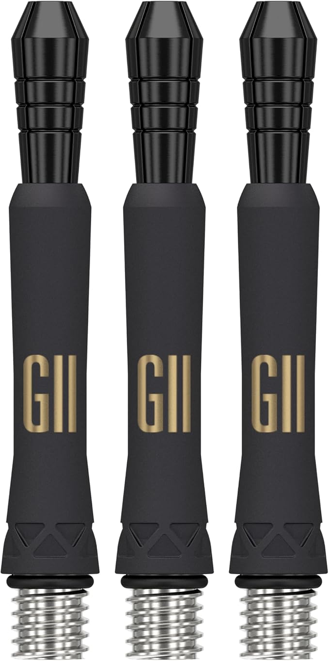 Target Darts Phil Taylor Gen 11 Power 9-Five Shafts, Raw Power Titanium Dart Shafts Pack of 3 | Phil Taylor G11 Black Shaft Set, Professional Dart Accessories – Short/Intermediate/Medium Length