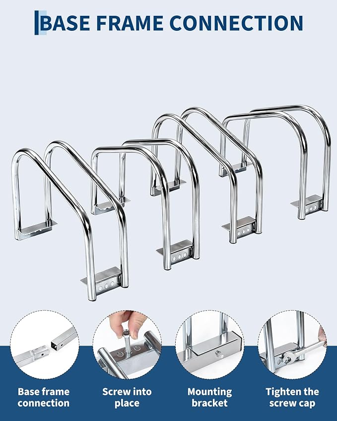 Freestanding Bike Floor Stand, Heavy Duty Bicycle Parking Rack for Garage Home Indoor Outdoor, Bike Storage Organizer Fits 22-28 Inch Wheels & 2.2 Inch Tire Width