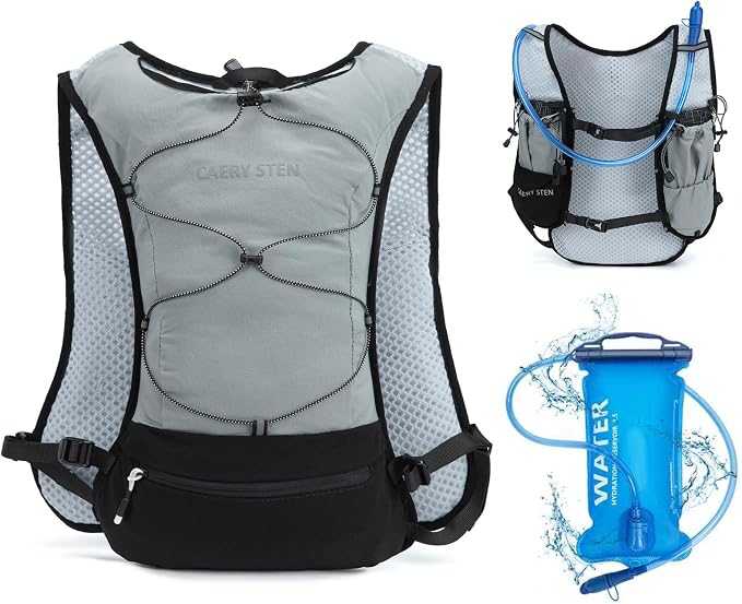 Lightweight Hydration Backpack, 1.5L Water Bag Running Vest | Marathon, Hiking, Cycling, Breathable Adjustable Design, Men & Women