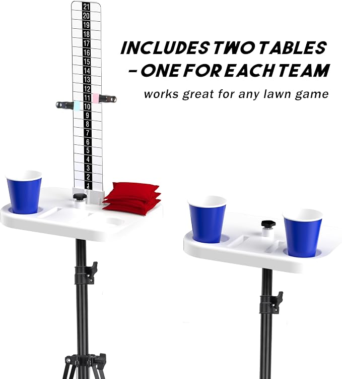 Cornhole Scoreboard 4 Sets Cornhole Score Keeper with Dri-nk Holder Corn Hole Game Accessories for Outside, Yard Game