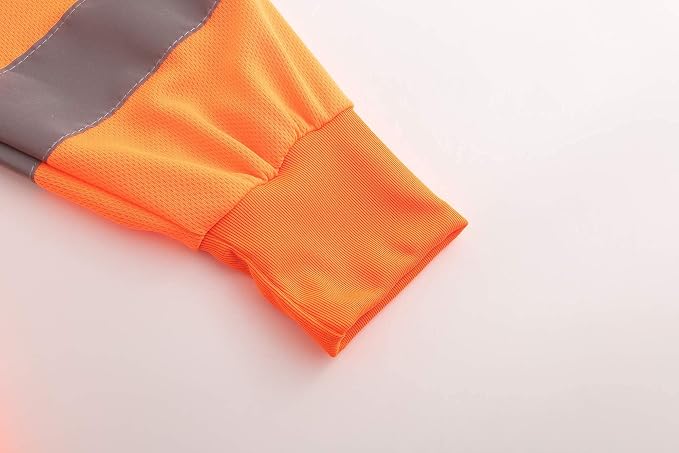 A-SAFETY Safety Shirt,High Visibility Work T Shirt Long Short Sleeve Class 3 (XS-6XL)