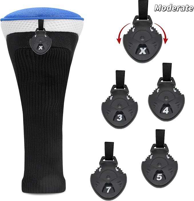 Wood Headcover Golf Club Covers Driver Headcovers Nylon Head Covers Designed to Fit All Woods - 3/4/5/6 Pack/Set Golf Accessories Suitable for Men and Women