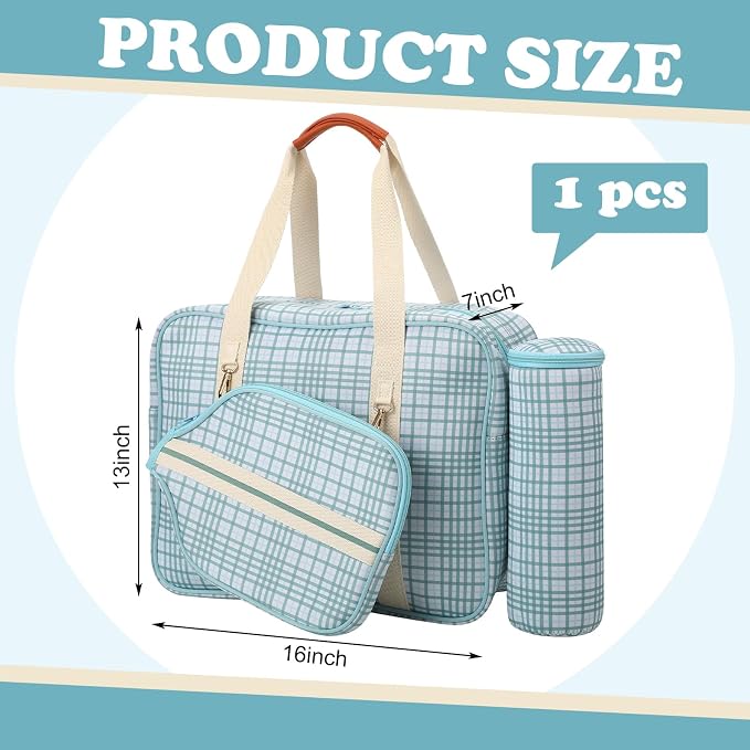 Plaid Paddle Sports Tote Bag with Cover Set, Large Capacity 3-in-1 Bag for Women Men Paddle Compartment and Removable Shoulder Strap Fits Sports Balls and Court Gear