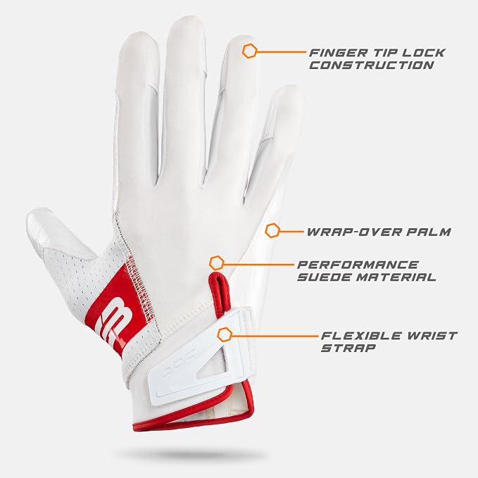 Grip Boost DNA 2.0 Football Gloves with Engineered Stick - Adult Sizes