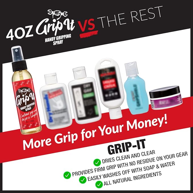 Grip-iT Hand Grip Spray 4 oz - Better Pole Grip for Pole Dancing - Firm Grip for Aerial Silks & Yoga Swing - Supercharge Your Tennis Overgrips - Pickleball Paddles Grip Replacement - Rosin Based