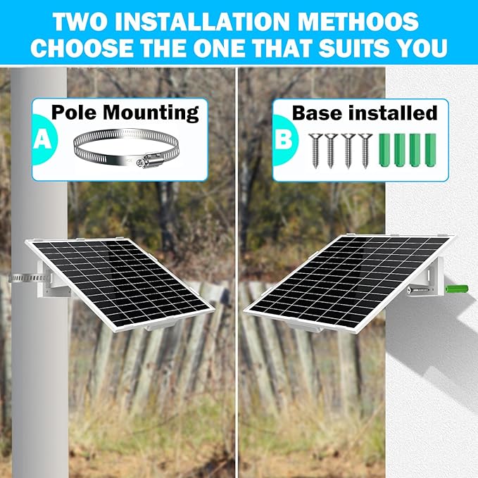 20Watt Solar Panel Kit with Built-in 31200mAh Battery Output: 5V/1A Features USB-C, Micro-USB, and DC 3.5 * 1.35mm Ports Compatible with Security Cameras, Outdoor Lights & More
