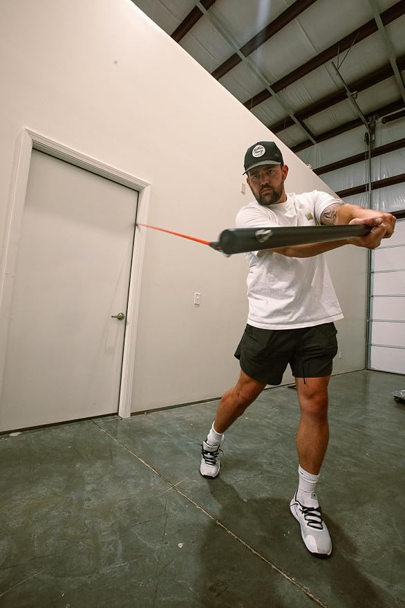 Power Swing Pro Resistance Swing Training Bat Baseball Softball Cricket Training Aid, 5 Adjustable Resistance Bands, Swing Path, Strength, & Bat Speed for All Ages, at Home Training
