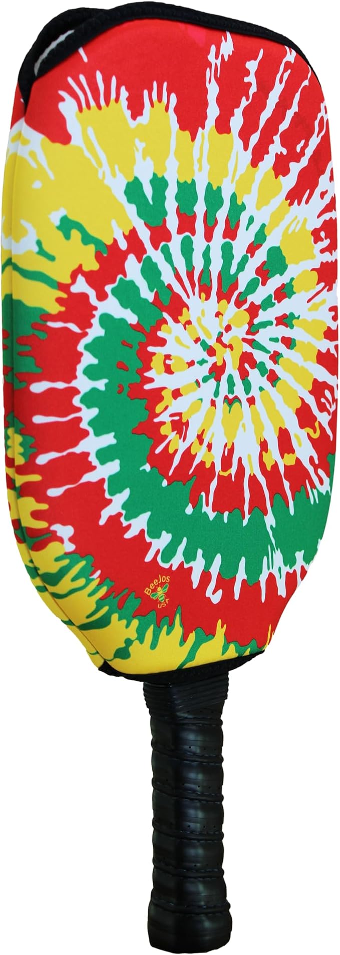 BeeJos Spirl Tie-Dye: Premium Slip-On Pickleball Paddle Cover-Fits Standard Size Paddles-Zipperless (Paddle not Included) Handmade in USA