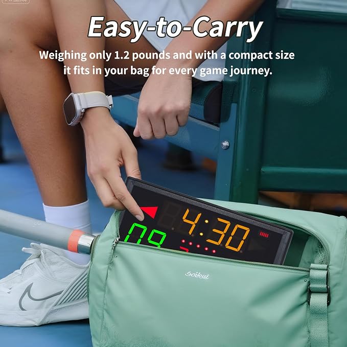 Portable Digital Scoreboard with Tripod,Multiple Sport Electronic Scoreboard with LED Display