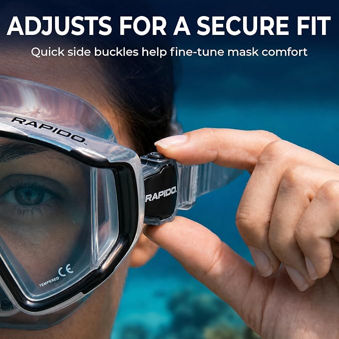 Rapido Clareza Three Lens Mask and Snorkel Combo