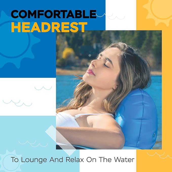 Sunlite Sports Inflatable River Tube Float with Built in Cooler - Heavy Duty River Float Pool Floats Lake Premium Water Tubes for Floating Recreational River Raft Lounge Floaties with 2 Cup Holders