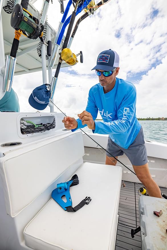 HUK Men's Mesh Trucker Snapback Hat | Anti-Glare Fishing Hat