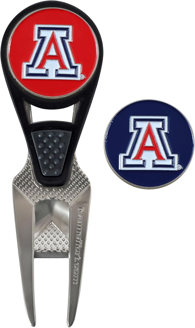 Team Effort Collegiate CVX Ball Mark Repair Tool & 2 Ball Markers
