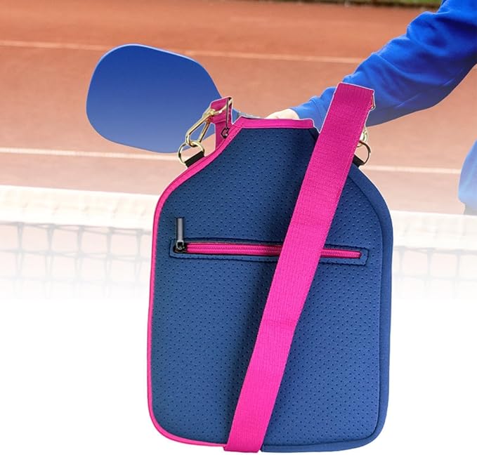 harayaa Paddle Cover Neoprene Racket Sleeve with Detachable Shoulder Strap Zipper Storage Bag Holder Case Suitable for Park Activities Home Communi