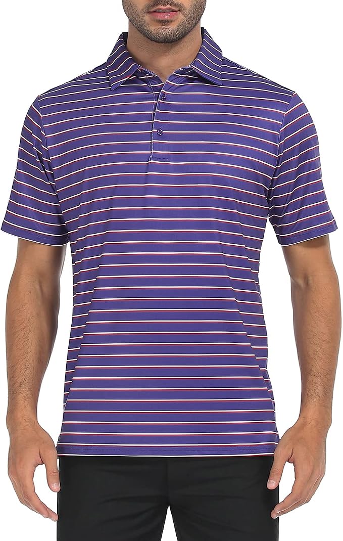 LRD Golf Shirts for Men UPF 50 Moisture Wicking Short Sleeve Polo Shirt
