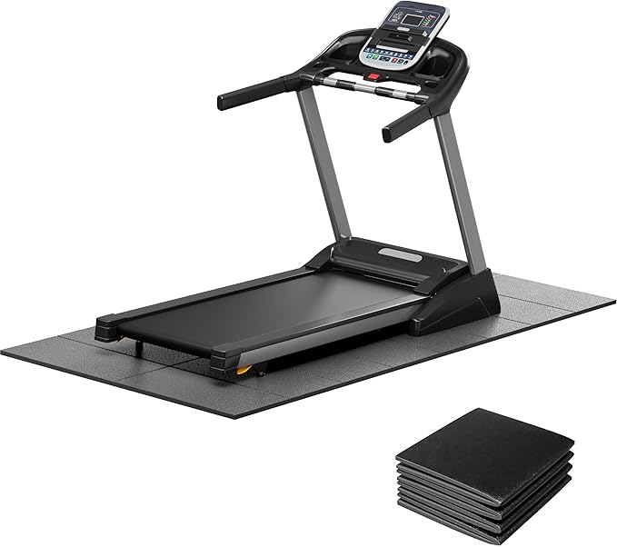 Stepwaver Treadmill Mat for Floor & Carpet Floors, 63" × 30", 0.25" Thick Non-slip Treadmill Mat for Carpet, Mat for Under Treadmill on Hardwood Floors for Bike, Elliptical, Treadmill