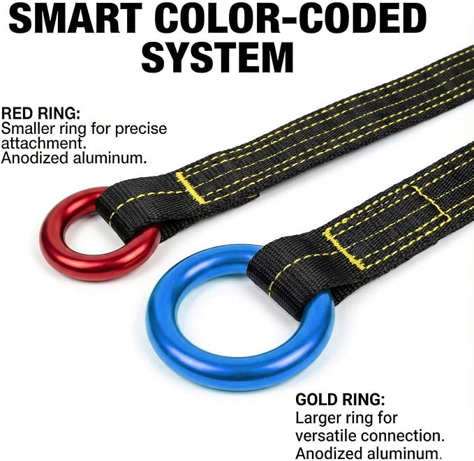 Tree Arborist Friction Saver Tree Climbing Cambium Saver Loop Belt Sling Retrievable Anchor 35.4 inch/43 inch