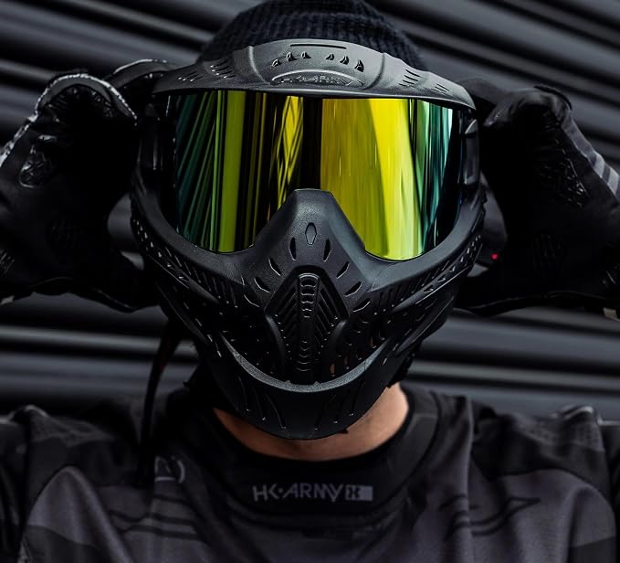 Maddog HK Army HSTL Paintball Airsoft Mask Goggle System | Replaceable Thermal Dual-Pane Anti Fog Lens | Adjustable Full-Face Safety Certified Protection