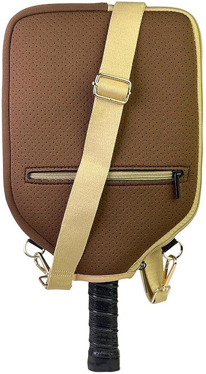 harayaa Paddle Cover Neoprene Racket Sleeve with Detachable Shoulder Strap Zipper Storage Bag Holder Case Suitable for Park Activities Home Communi