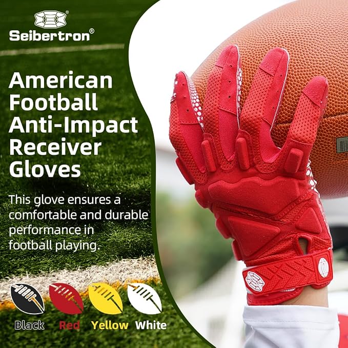Seibertron Pro 3.0 Twelve Constellations Elite Ultra-Stick Football Receiver Gloves | Super Sticky Grip for Youth Kids Boys 8-12 Girls & Adult Men & Women, Perfect Sports Gift
