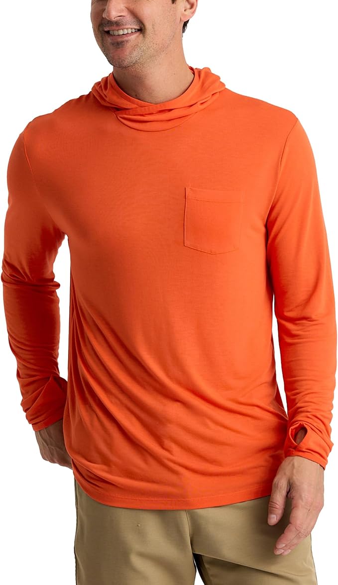 Free Fly Men's Lightweight Hoodie - UPF 20+ Sun Protection Hoodie for Men - Breathable Long Sleeve Sun Shirt for Fishing