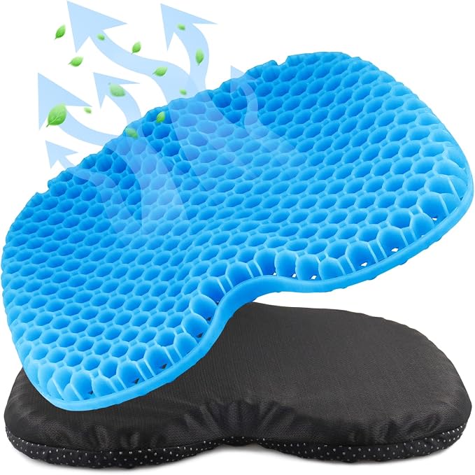 Anti-Slip Kayak Seat Cushion, Waterproof Thicken Gel Kayak Seat Pad with Non-Slip Cover, Canoe Seat Cushion Kayak Accessories Kayak Canoe Boat Equipment