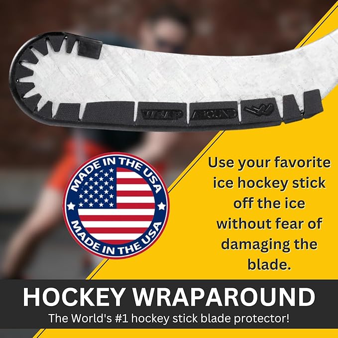 Wraparound Hockey Stick Blade Protector for Off Ice Training, Street Hockey – Long Lasting – Cuts to Fit Kids, Intermediate, Senior Sticks – Training Equipment, Accessories, Gear