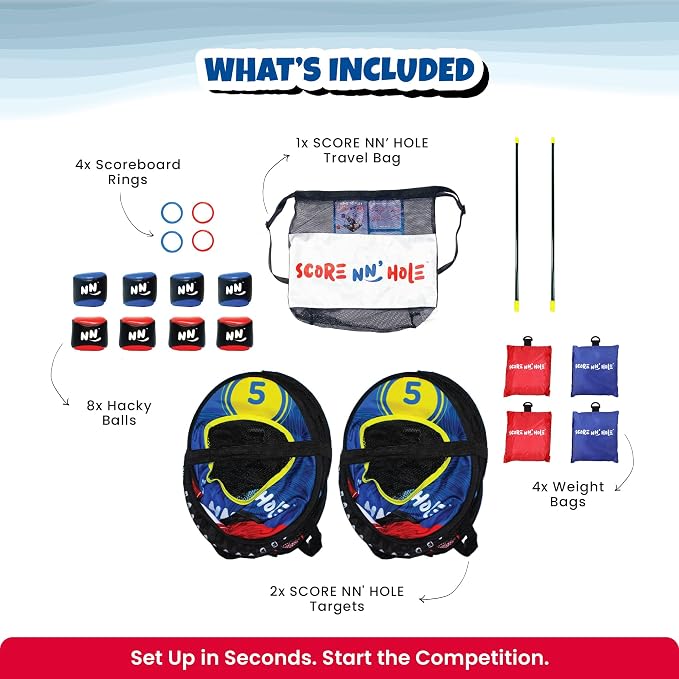 TOSS & ROLL NN' Hole - Portable Cornhole Game for Water or Land | for All Ages