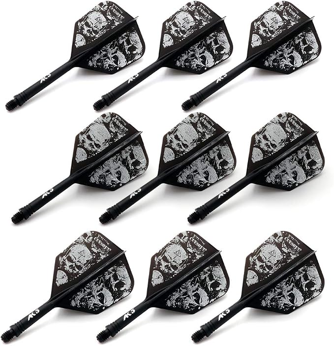 CUESOUL 3 Sets Integrated Dart Shaft and Flights,Dart Shaft Length 21mm/28mm/33mm