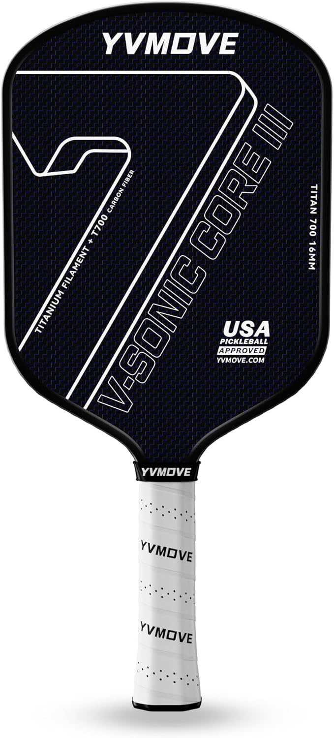 Pickleball Paddles | USAPA Approved | Raw Carbon Fiber Face | Max Control & Effortless Power | 16MM Core Anti-Shock | Intermediates to Pros