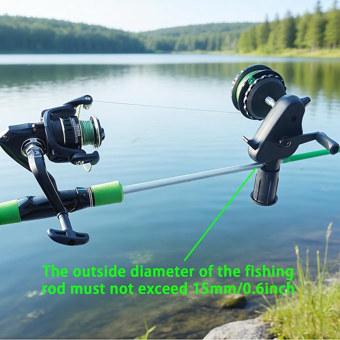 Black Pig-Shaped Fishing Line Winder Spooler, All-in-One Portable Fishing Reel Spooling Station for Spinning, Casting Reels, Clamp-on Rod or Desk Mount, Anti-Twist, Multi-Function,