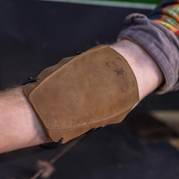 Ultimate Shatterproof Leather Arm Guard | USA Made | Adult Archery Arm Guard for Left & Right Hand